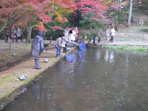 社会貢献活動　曽木公園ライトアップ会場を清掃の様子2